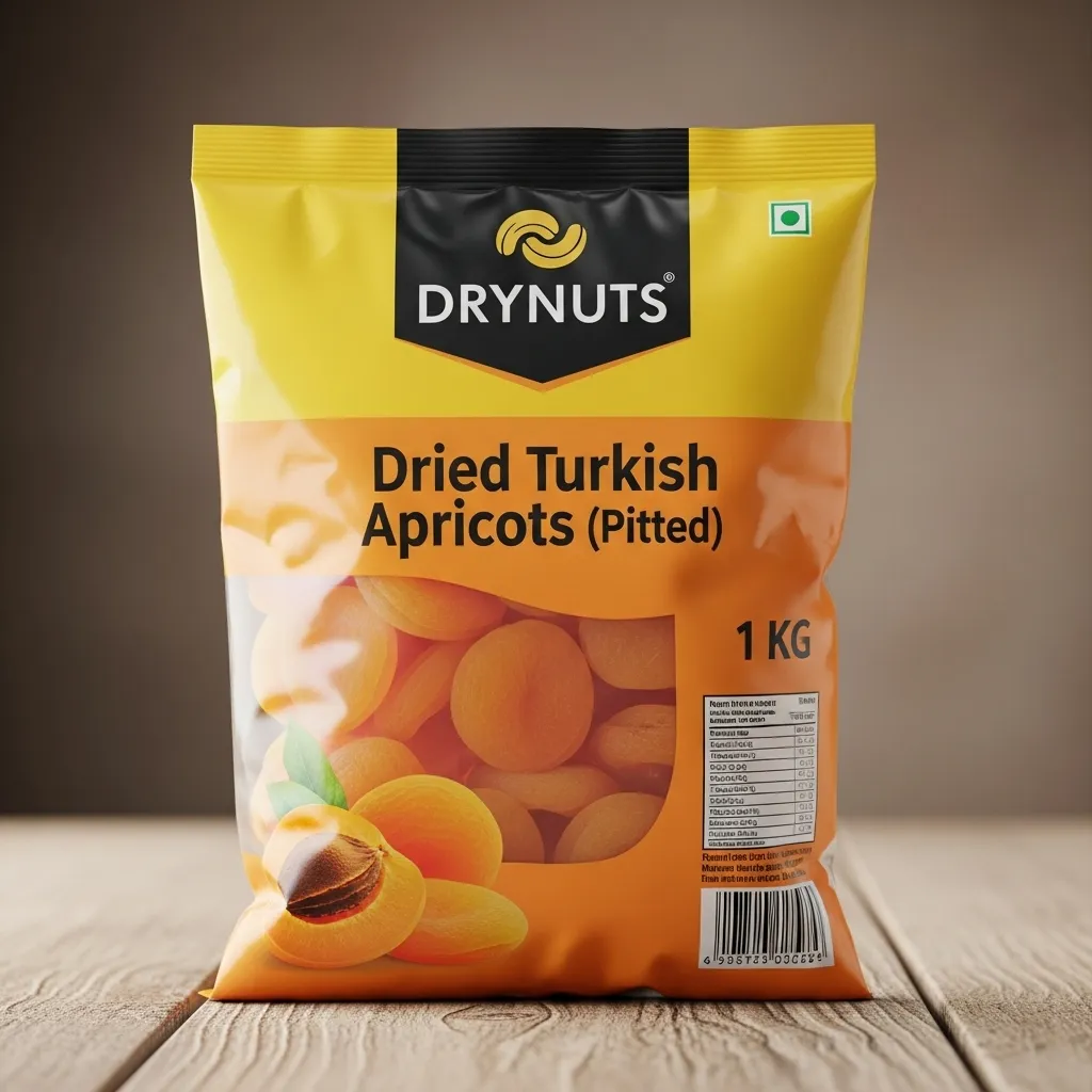 DRYNUTS Dried Turkish Apricots (Pitted) - 1 KG | Premium, Plump & Chewy | All-Natural, No Added Sugar | Rich in Fiber & Vitamins